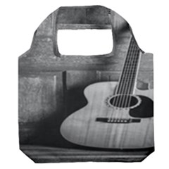 Acoustic Guitar Premium Foldable Grocery Recycle Bag by artworkshop