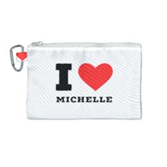 I Love Michelle Canvas Cosmetic Bag (medium) by ilovewhateva