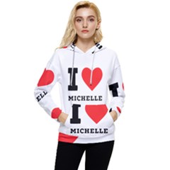 I Love Michelle Women s Lightweight Drawstring Hoodie by ilovewhateva