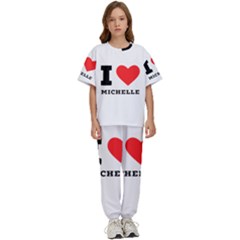 I Love Michelle Kids  Tee And Pants Sports Set by ilovewhateva