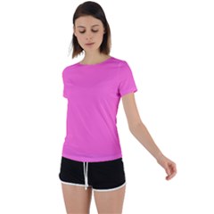 Rose Pink	 - 	Back Circle Cutout Sports Tee