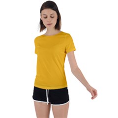 Selective Yellow	 - 	back Circle Cutout Sports Tee by ColorfulSportsWear