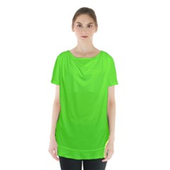 Nebula Green	 - 	skirt Hem Sports Top by ColorfulSportsWear