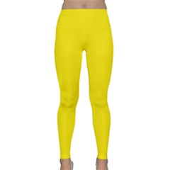 Aureolin Yellow	 - 	classic Yoga Leggings by ColorfulSportsWear