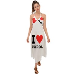 I Love Carol Halter Tie Back Dress  by ilovewhateva