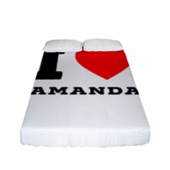 I Love Amanda Fitted Sheet (full/ Double Size) by ilovewhateva