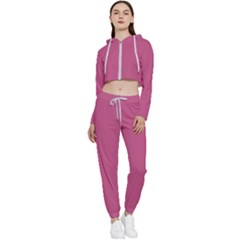 Bashful Pink	 - 	cropped Zip Up Lounge Set by ColorfulSportsWear