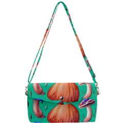 Mushroom Forest Removable Strap Clutch Bag by GardenOfOphir