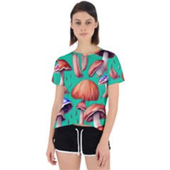 Mushroom Forest Open Back Sport Tee by GardenOfOphir