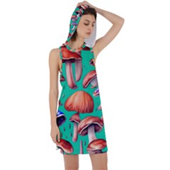 Mushroom Forest Racer Back Hoodie Dress by GardenOfOphir