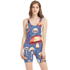 Nature s Own Wooden Mushroom Women s Wrestling Singlet by GardenOfOphir