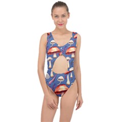 Nature s Own Wooden Mushroom Center Cut Out Swimsuit by GardenOfOphir