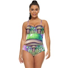 Farmcore Mushroom Retro Full Coverage Swimsuit by GardenOfOphir