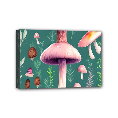 Tiny Historical Mushroom Mini Canvas 6  X 4  (stretched) by GardenOfOphir