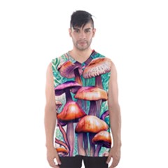 Witchy Mushrooms In The Woods Men s Basketball Tank Top by GardenOfOphir