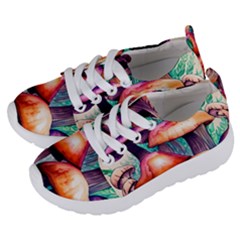 Witchy Mushrooms In The Woods Kids  Lightweight Sports Shoes by GardenOfOphir