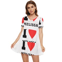 I Love Melissa Tiered Short Sleeve Babydoll Dress by ilovewhateva