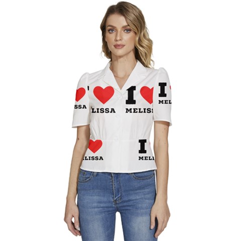 I Love Melissa Puffed Short Sleeve Button Up Jacket by ilovewhateva