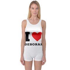 I Love Deborah One Piece Boyleg Swimsuit by ilovewhateva