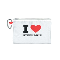 I Love Stephanie Canvas Cosmetic Bag (small) by ilovewhateva