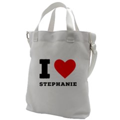 I Love Stephanie Canvas Messenger Bag by ilovewhateva