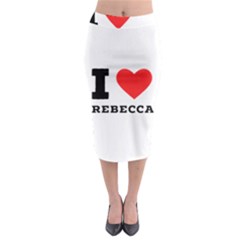 I Love Rebecca Midi Pencil Skirt by ilovewhateva