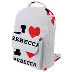 I Love Rebecca Flap Pocket Backpack (small) by ilovewhateva