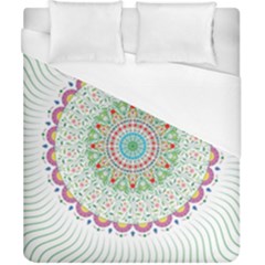 Flower Abstract Floral Hand Ornament Hand Drawn Mandala Duvet Cover (california King Size) by Jancukart