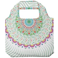 Flower Abstract Floral Hand Ornament Hand Drawn Mandala Foldable Grocery Recycle Bag by Jancukart