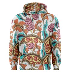 Flowers Pattern Texture White Background Paisley Men s Core Hoodie