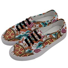 Flowers Pattern Texture White Background Paisley Men s Classic Low Top Sneakers by Jancukart