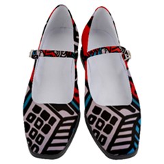 Multicolored Doodle Art Street Art Women s Mary Jane Shoes