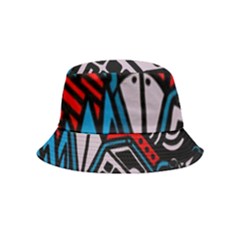 Multicolored Doodle Art Street Art Bucket Hat (kids) by Jancukart