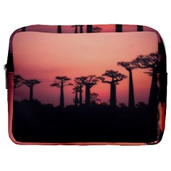 Baobabs Trees Silhouette Landscape Sunset Dusk Make Up Pouch (large) by Jancukart