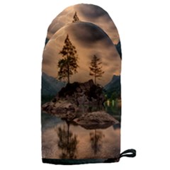 Nature Waters Lake Island Landscape Thunderstorm Microwave Oven Glove by Jancukart