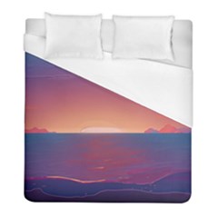 Sunset Ocean Beach Water Tropical Island Vacation Nature Duvet Cover (full/ Double Size) by Pakemis