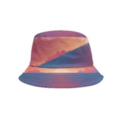 Sunset Ocean Beach Water Tropical Island Vacation Nature Inside Out Bucket Hat (kids) by Pakemis