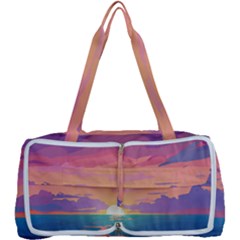 Sunset Ocean Beach Water Tropical Island Vacation 4 Multi Function Bag by Pakemis