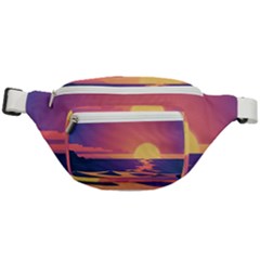 Sunset Ocean Beach Water Tropical Island Vacation Fanny Pack by Pakemis