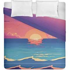 Sunset Ocean Beach Water Tropical Island Vacation 2 Duvet Cover Double Side (king Size) by Pakemis