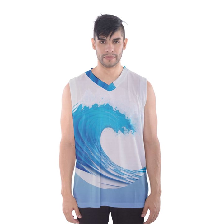 Wave Tsunami Tidal Wave Ocean Sea Water Men s Basketball Tank Top