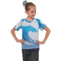 Wave Tsunami Tidal Wave Ocean Sea Water Kids  Mesh Piece Tee View1