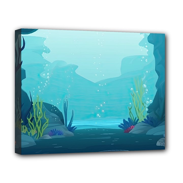 Intro Youtube Background Wallpaper Aquatic Water 2 Deluxe Canvas 20  x 16  (Stretched)