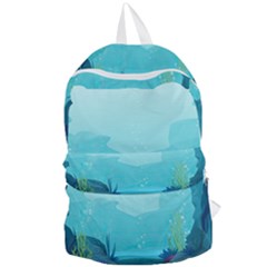 Intro Youtube Background Wallpaper Aquatic Water 2 Foldable Lightweight Backpack by Pakemis