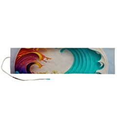 Tsunami Tidal Wave Wave Minimalist Ocean Sea 3 Roll Up Canvas Pencil Holder (l) by Pakemis