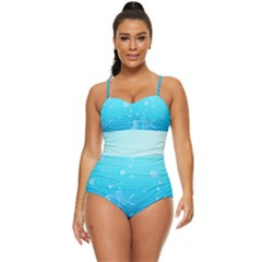 Ai Generated Ocean Sea Fish Aquatic Water Nature Retro Full Coverage Swimsuit by Pakemis