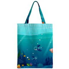 Ai Generated Ocean Sea Fish Aquatic Water Nature 2 Zipper Classic Tote Bag by Pakemis