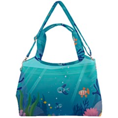 Ai Generated Ocean Sea Fish Aquatic Water Nature 2 Double Compartment Shoulder Bag