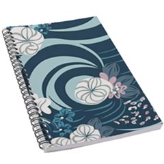 Flowers Pattern Floral Ocean Abstract Digital Art 5 5  X 8 5  Notebook by Pakemis