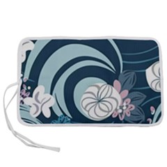 Flowers Pattern Floral Ocean Abstract Digital Art Pen Storage Case (m) by Pakemis